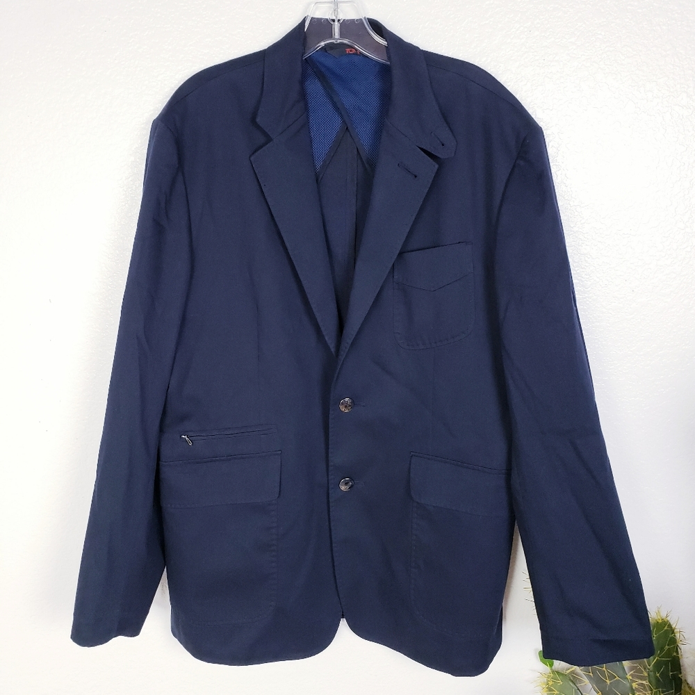 TUMI Tech Dark Navy Travel Blazer Jacket